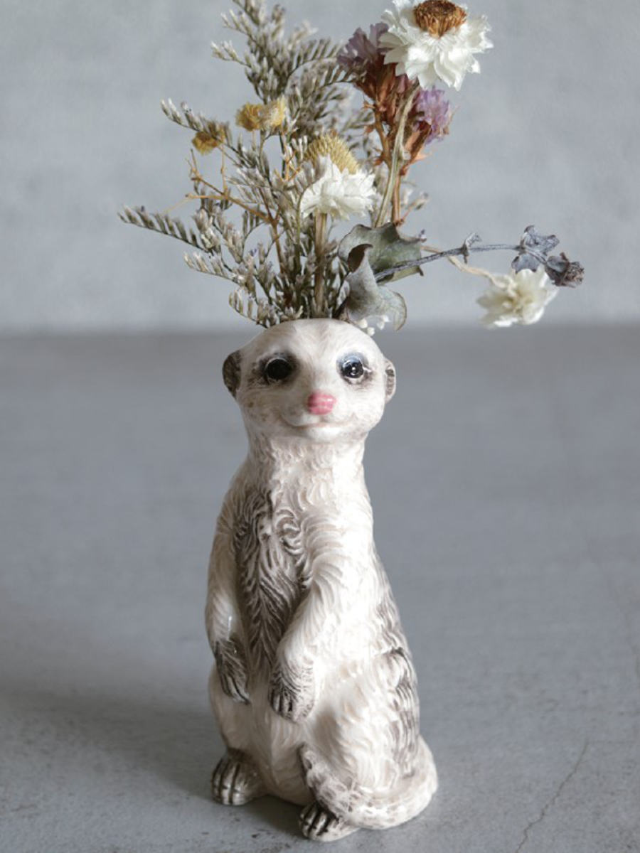 花瓶 一輪挿し フラワーベース 動物 （ 花びん 花器 アニマル 置物