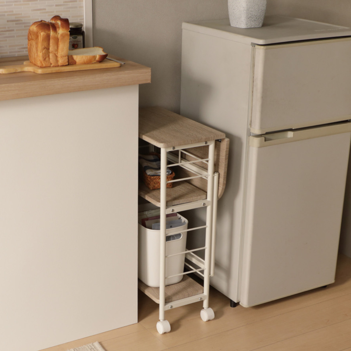 弘益 キッチンワゴン バタフライ天板 幅27・50cm Like Vintage