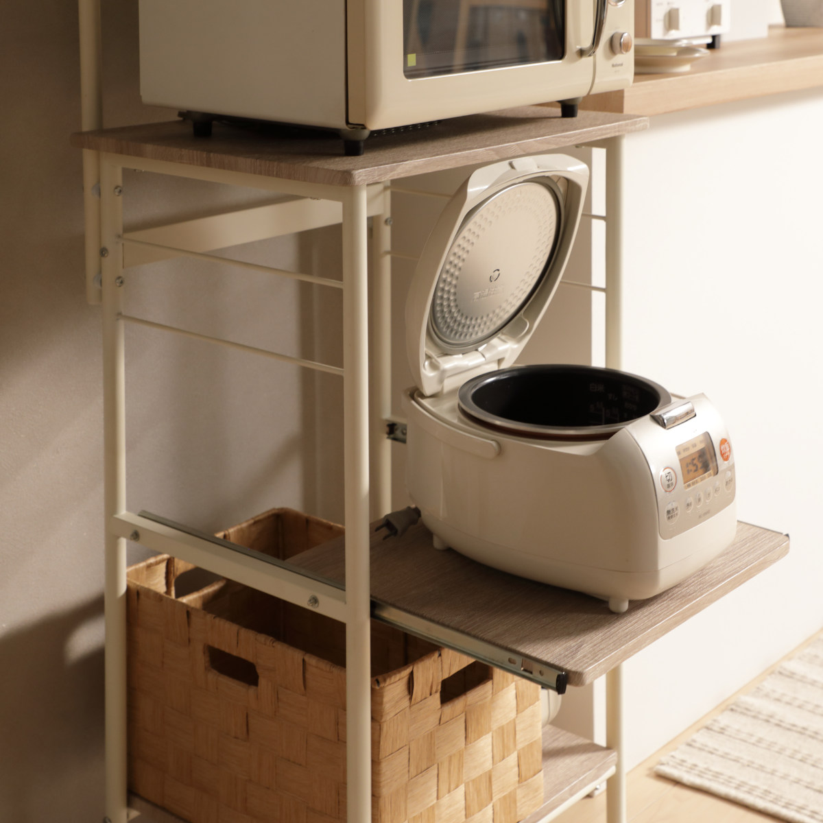 弘益 レンジワゴン 幅50cm キャスター付き Like Vintage （ レンジ台