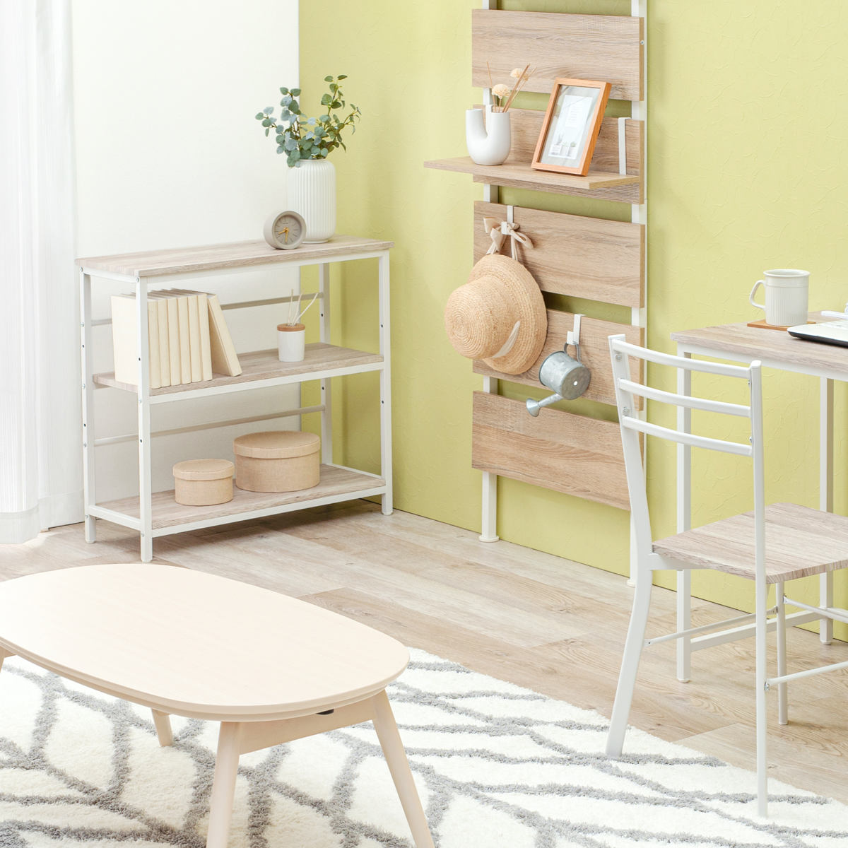 オープンラック 幅75cm 3段 可動棚 スチールフレーム （ ラック