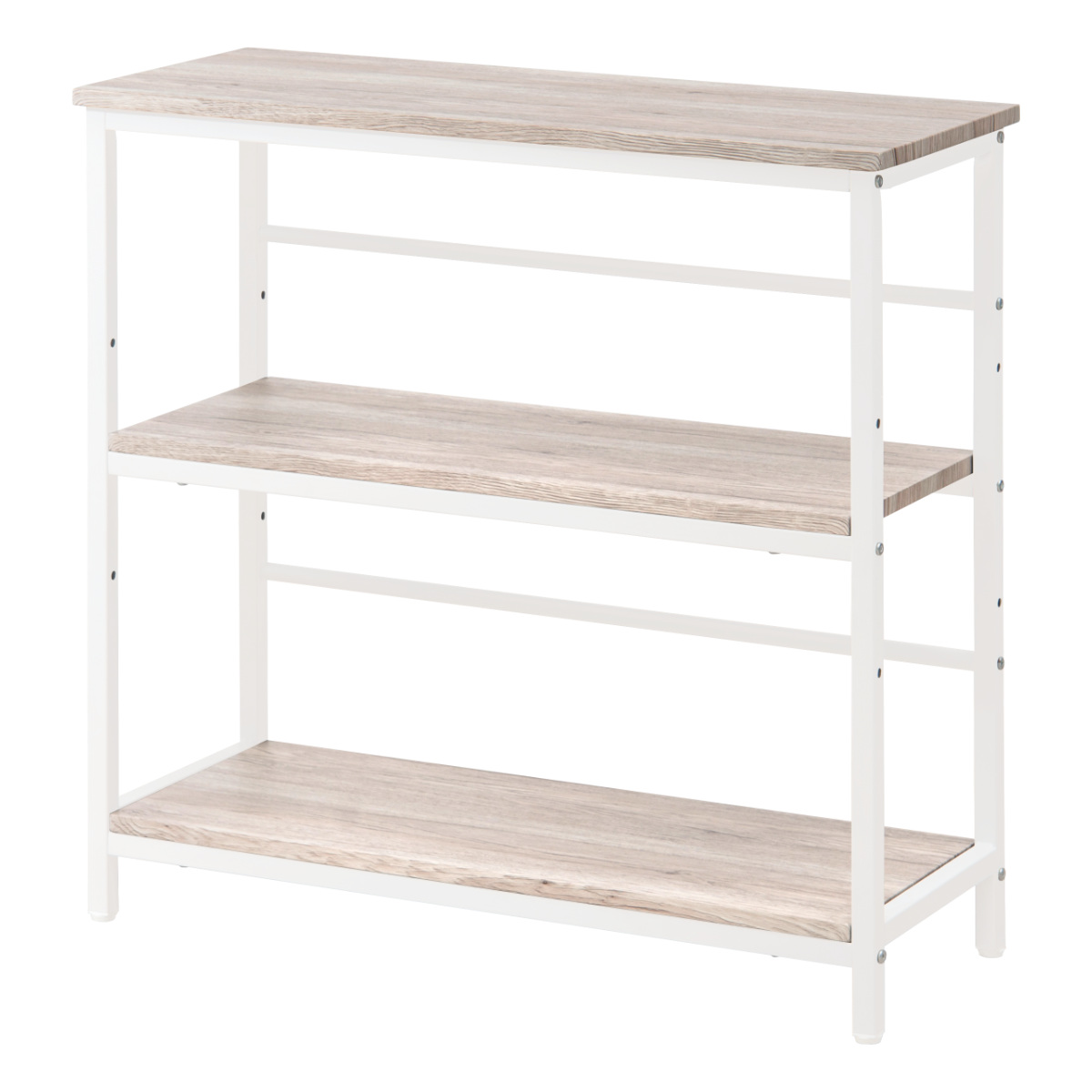 オープンラック 幅75cm 3段 可動棚 スチールフレーム （ ラック