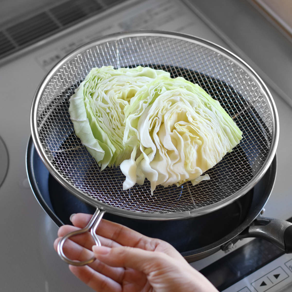 カンダ 盆ザル 24cm リング付き 食洗機対応 ステンレス製 日本製 平