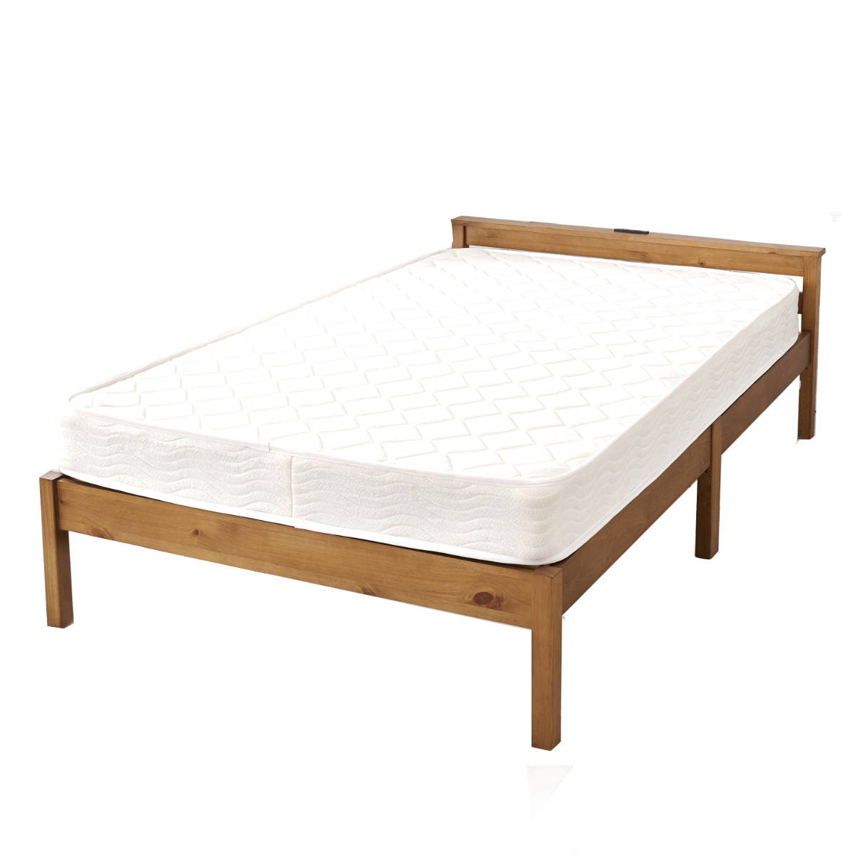 HAGiHARA（萩原） 3分組立ベッド セミダブル ポケットコイルマットレス