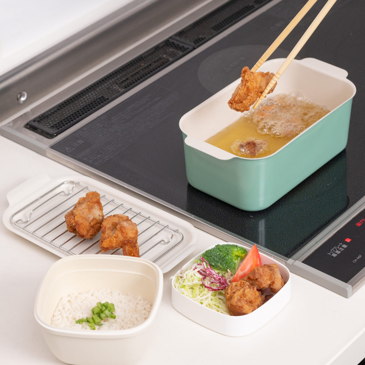 天ぷら鍋 角型 IH対応 鉄製 20x13cm （ ガス火対応 角型天ぷら鍋 鉄