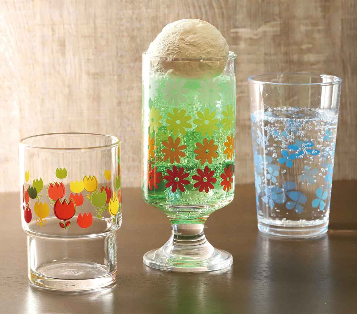 東洋佐々木ガラス グラス 250ml スタックグラス 昭和のプリントグラス