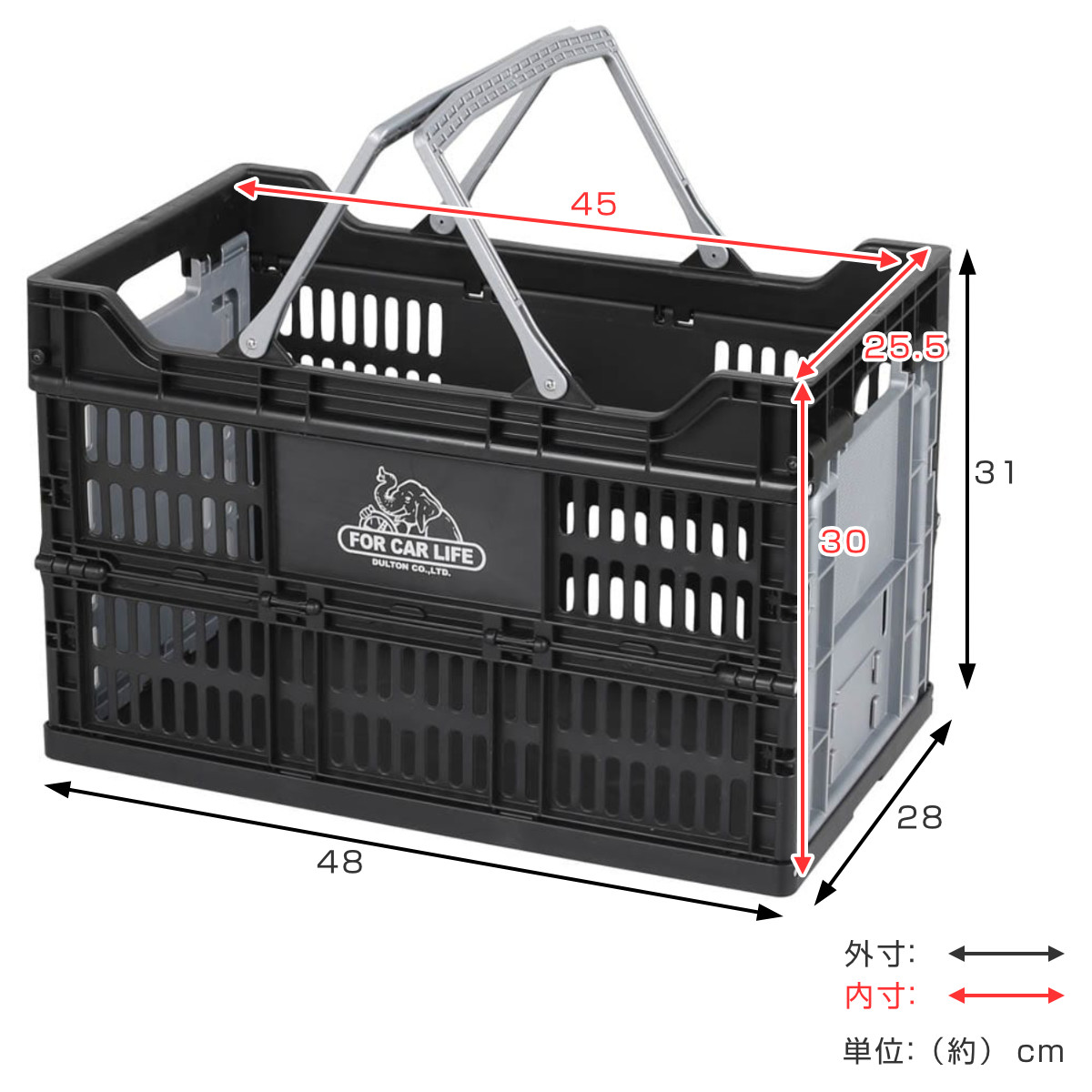 DULTON バスケット フォールディング メッシュストレージ 30L