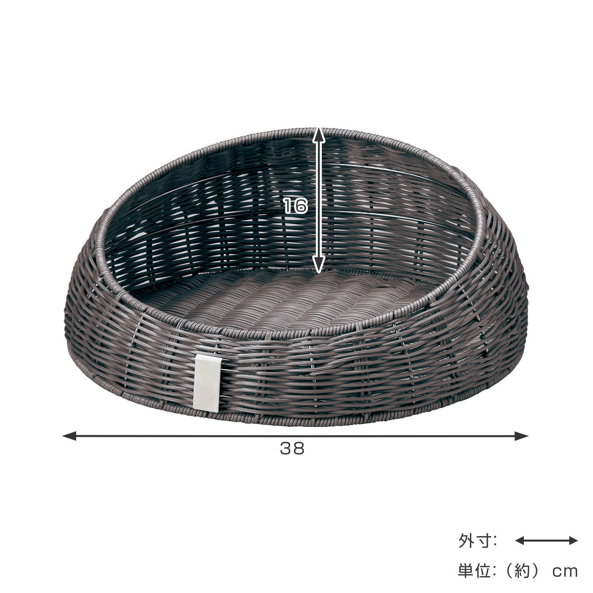 KLEANE ペットベッド 洗える抗菌素材のキャット用 軽量 ちぐら