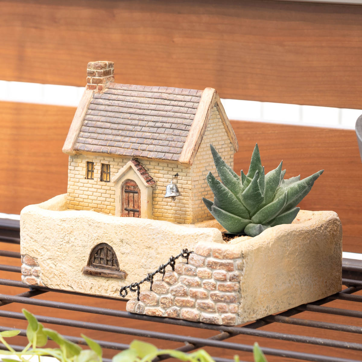 プランター グリーンポット 植木鉢 多肉植物 三角屋根 ハウスE