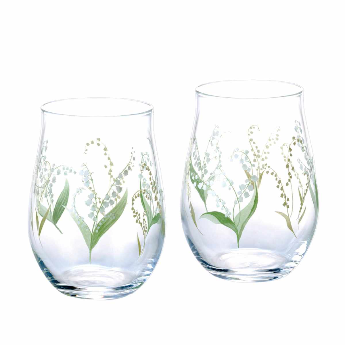 東洋佐々木ガラス ペアグラス 400ml すずらん ガラス （ 食洗機対応