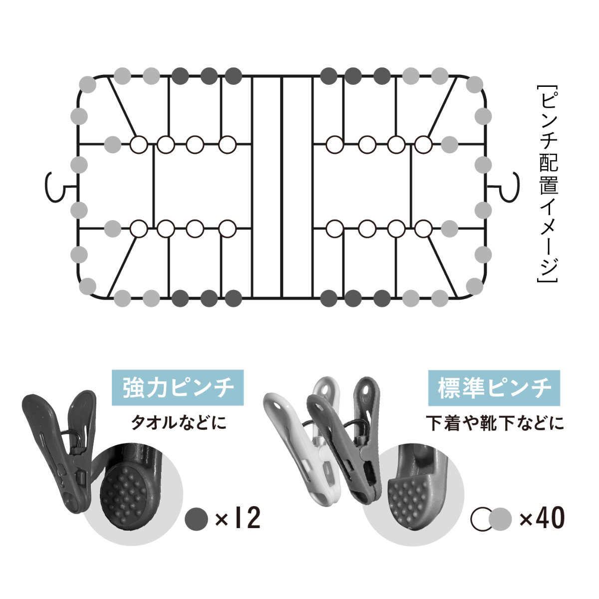 CB JAPAN(シービージャパン) 洗濯ハンガー The hangers 52ピンチ 傾かないランドリーハンガー ( 洗濯 ハンガー フック ...