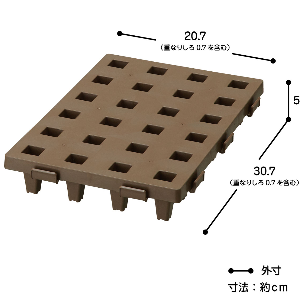 すのこ ジョイントパレット 20×30cm 2...の詳細画像1