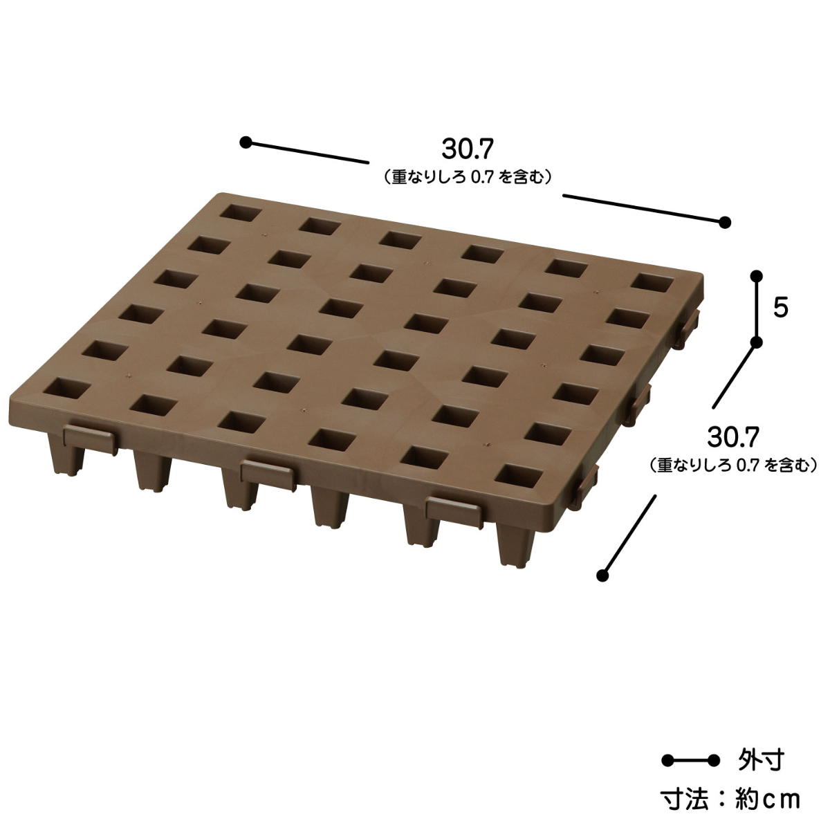 すのこ ジョイントパレット 30×30cm 2...の詳細画像1