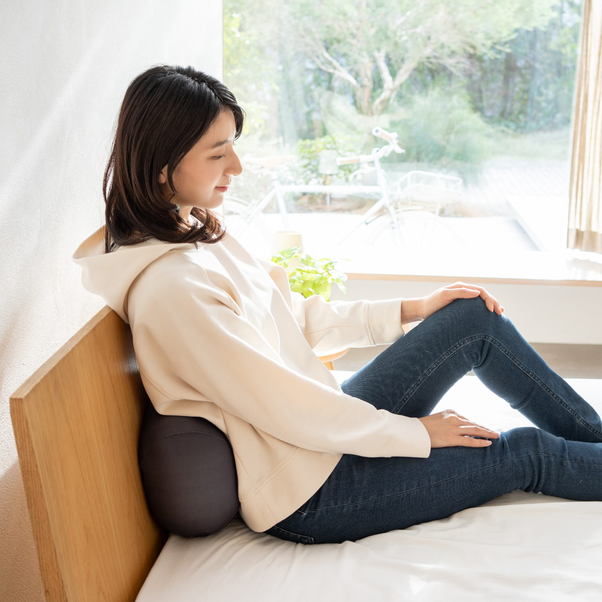 ビーズクッション ホール 幅35cm （ クッション 小さい ピロー 枕