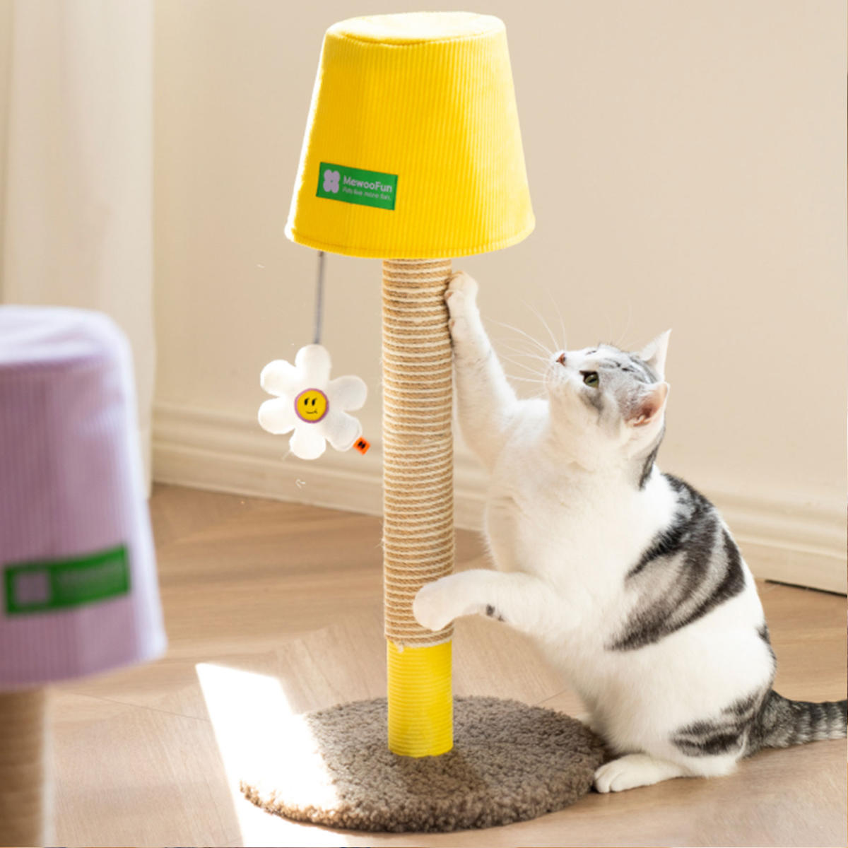 ネコプロフ必読様確認用 爪とぎ 猫 MewooFun スクラッチングポスト ポール （ 爪研ぎ