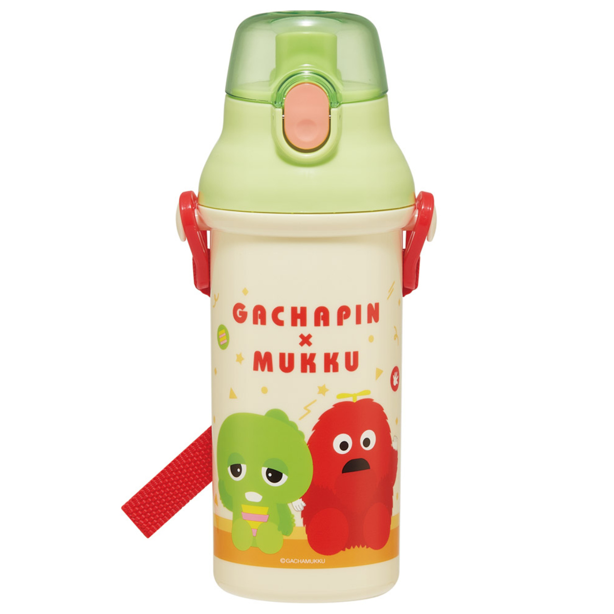 スケーター 水筒 480ml 抗菌直飲プラボトル ガチャピンムック （ 子供