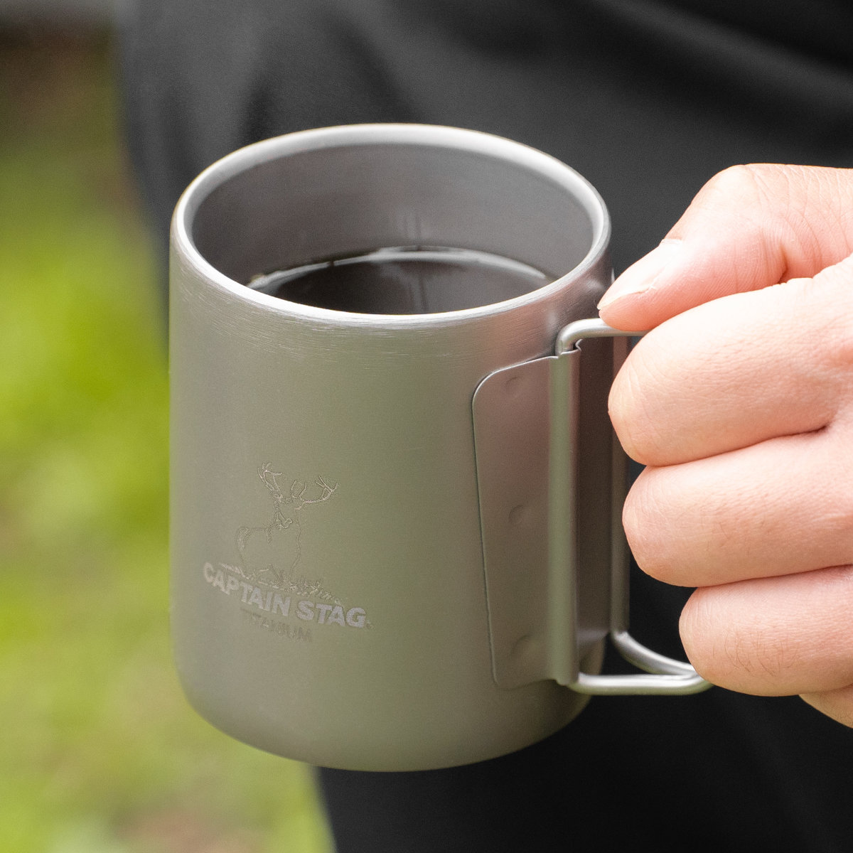 CAPTAIN STAG（キャプテンスタッグ） マグカップ 220ml チタン製ダブル