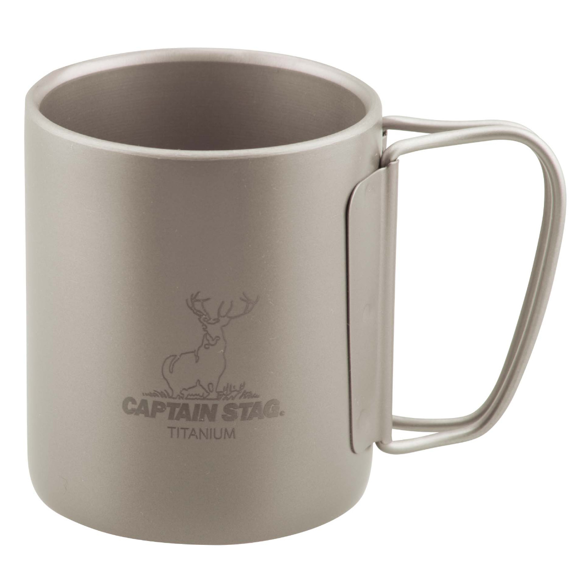 CAPTAIN STAG（キャプテンスタッグ） マグカップ 220ml チタン製ダブル