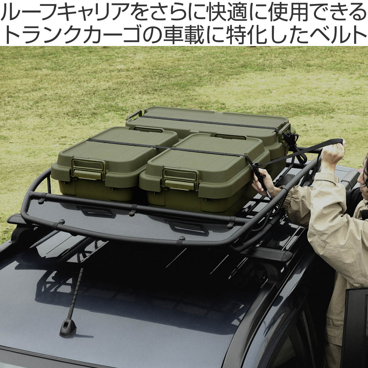 RISU（リス） トランクカーゴ ルーフキャリアベルト 固定ベルト 車載