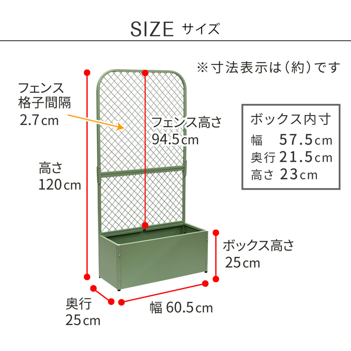 フェンス プランターBOX付きフェンス TWILL ツイル （ プランター