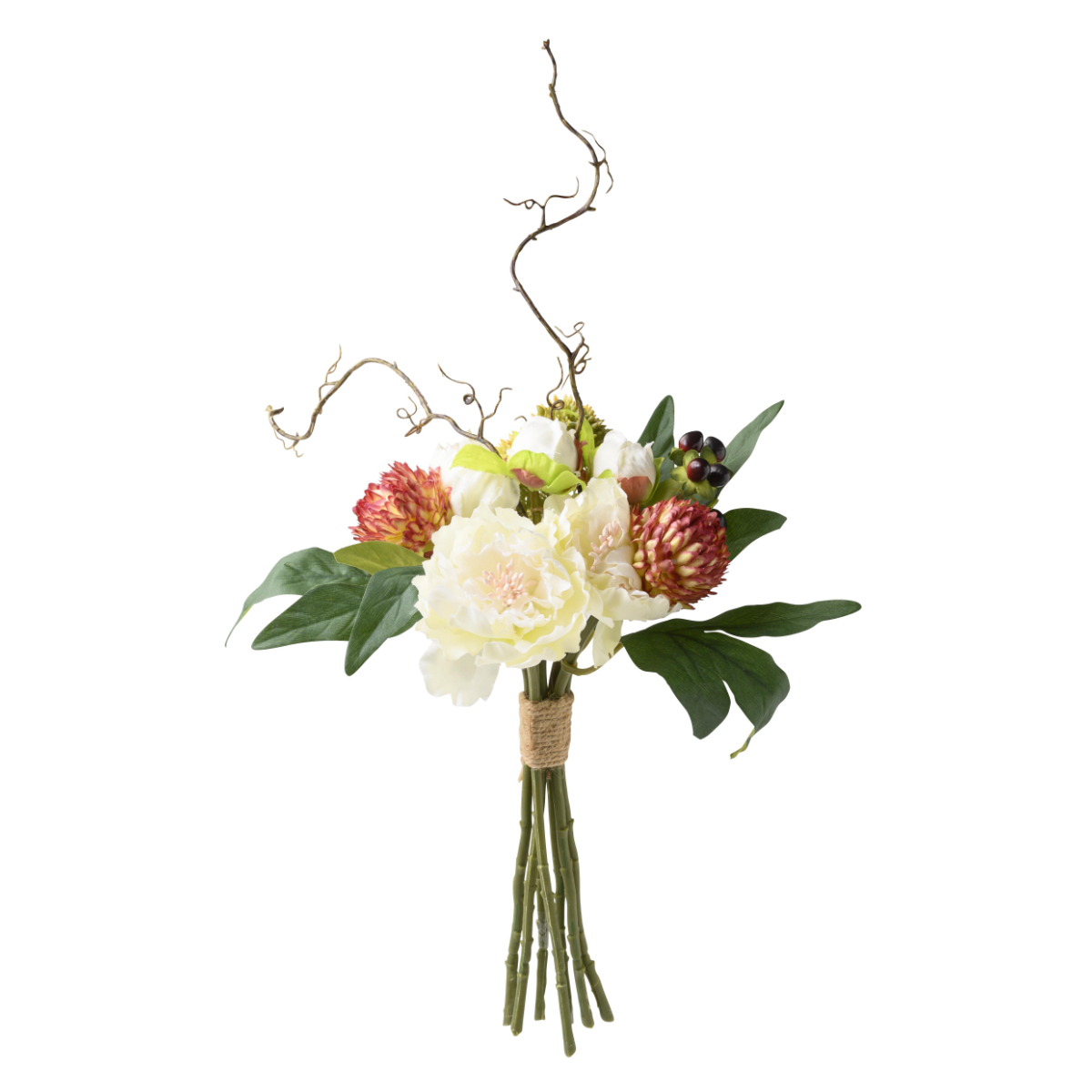 造花 ピオニブーケスタイル 4束セット （ ブーケ 花束 花 ピオニー