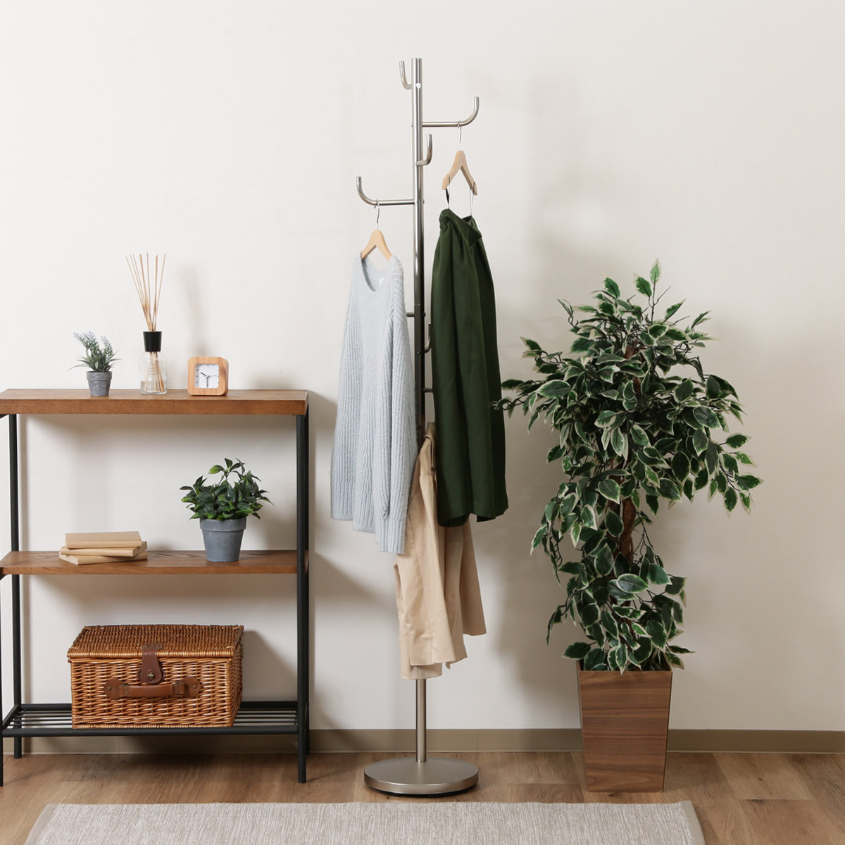 不二貿易（Fuji Boeki） ポールハンガー コートハンガー ライク 玄関