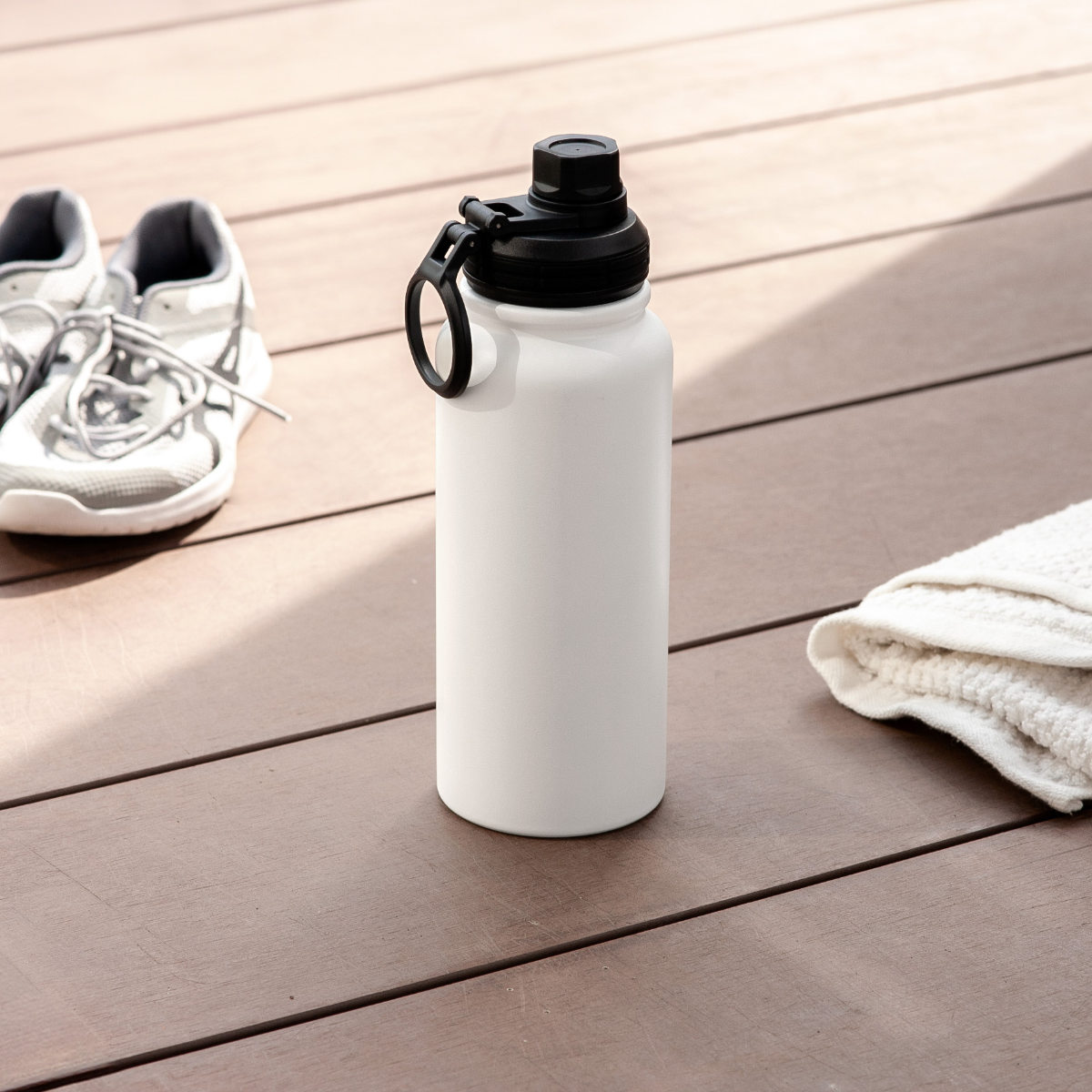 MOUNTAIN RESEARCH ステンレス水筒 ホワイトとブラック 水筒 800ml IMMEDI ステンレスマグ （ 保温 保冷 直飲み ダイレクト