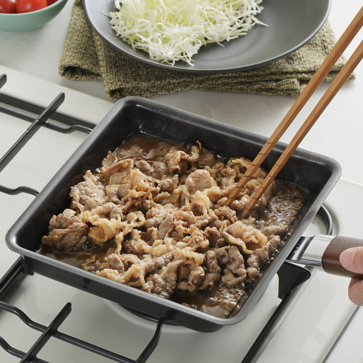 ヨシカワ 卵焼き器 20×20cm IH対応 鉄製 ワイド 日本製 正方形 （ ガス