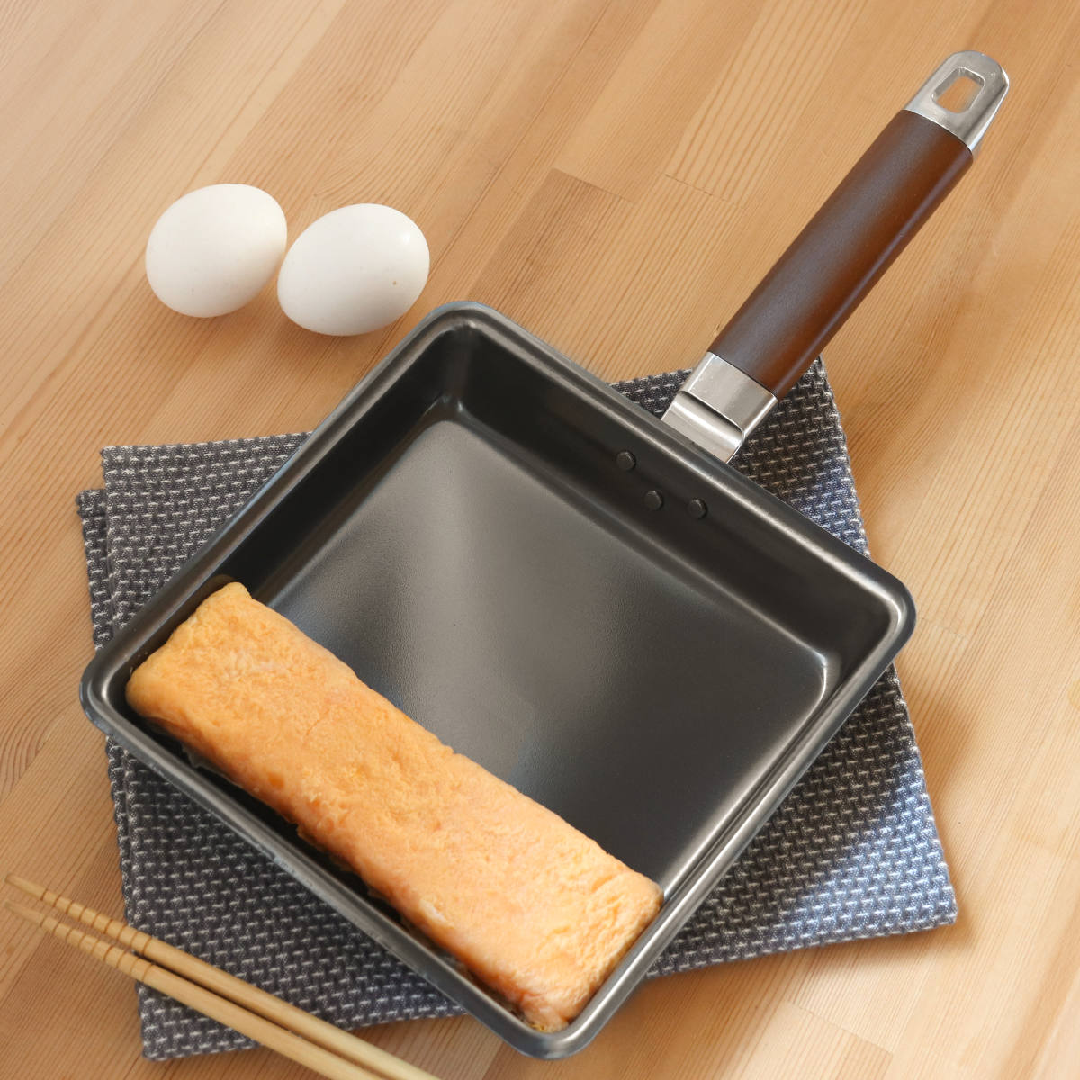 ヨシカワ 卵焼き器 20×20cm IH対応 鉄製 ワイド 日本製 正方形 （ ガス