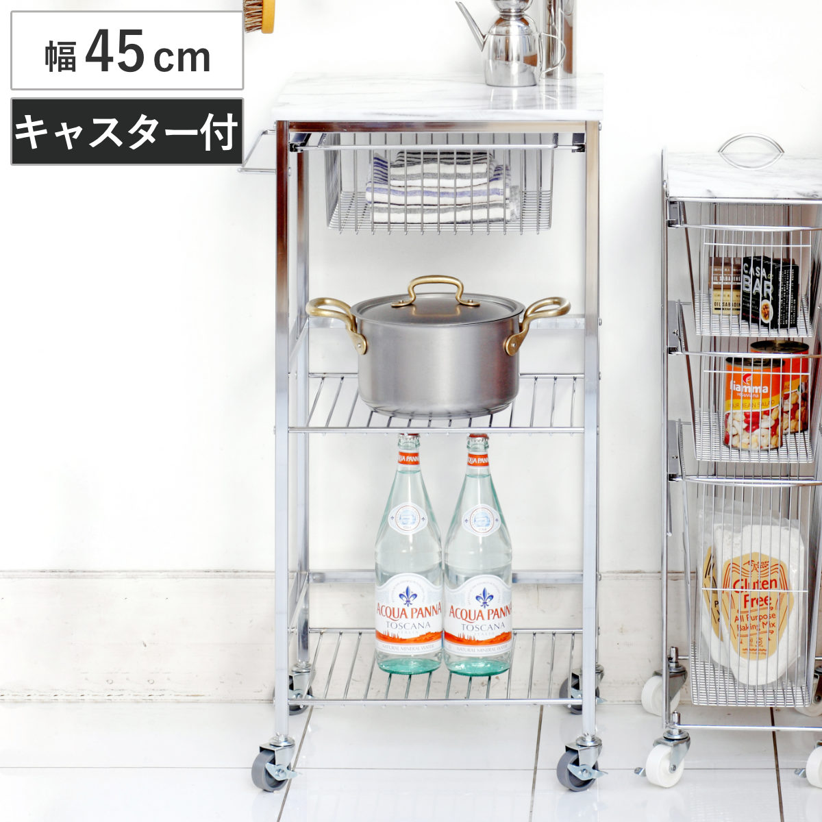 ASPLUND（アスプルンド） キッチンワゴン マーブルトップトローリー S