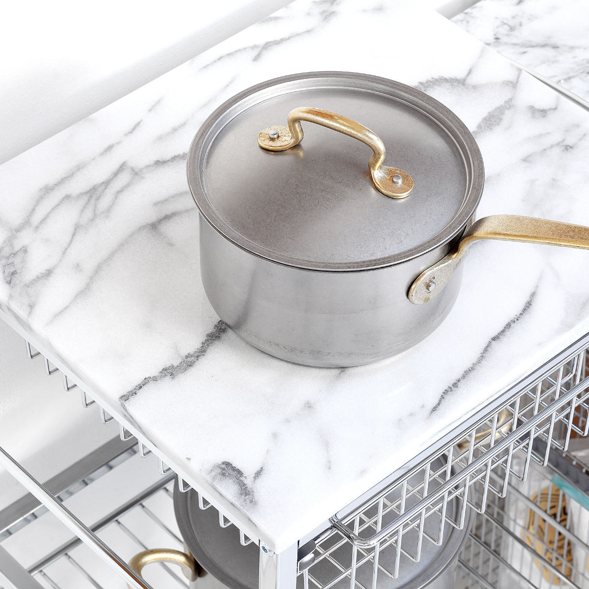 ASPLUND（アスプルンド） キッチンワゴン マーブルトップトローリー L