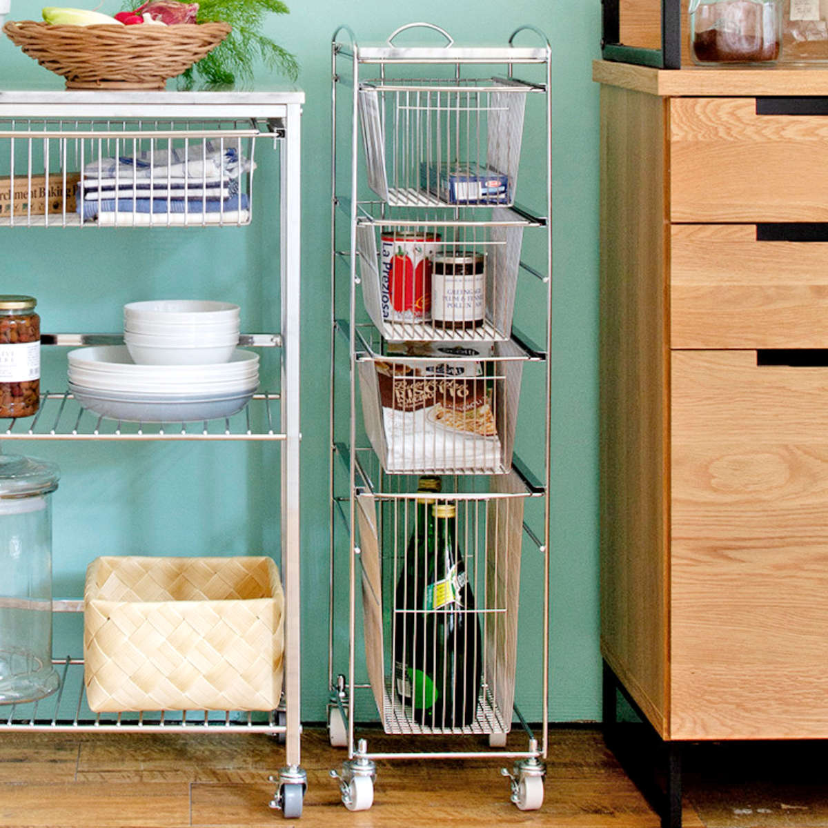 ASPLUND（アスプルンド） キッチンワゴン マーブルトップ4Dスリム