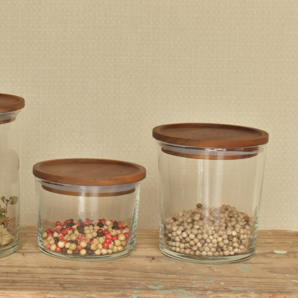 保存容器 240ml ラウンド スタッカブル ガラスジャー （ ガラス 密閉