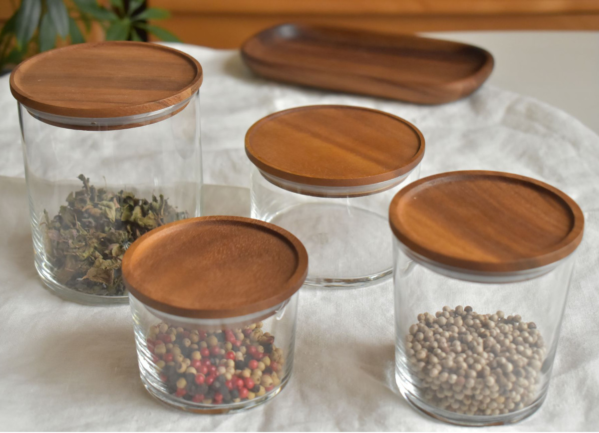 保存容器 240ml ラウンド スタッカブル ガラスジャー （ ガラス 密閉