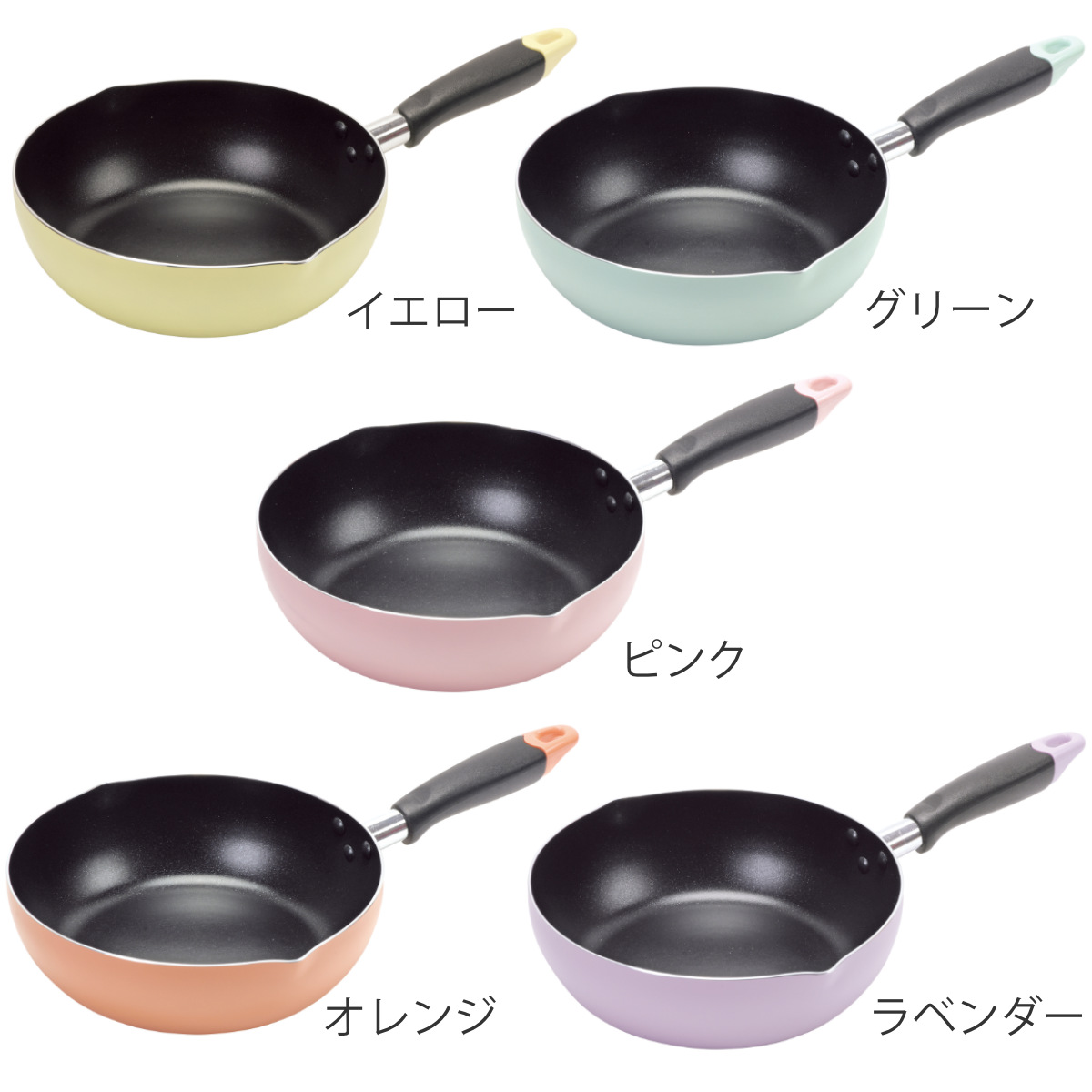 パール金属 フライパン 24cm IH対応 目盛付き ふっ素加工 （ ガス火