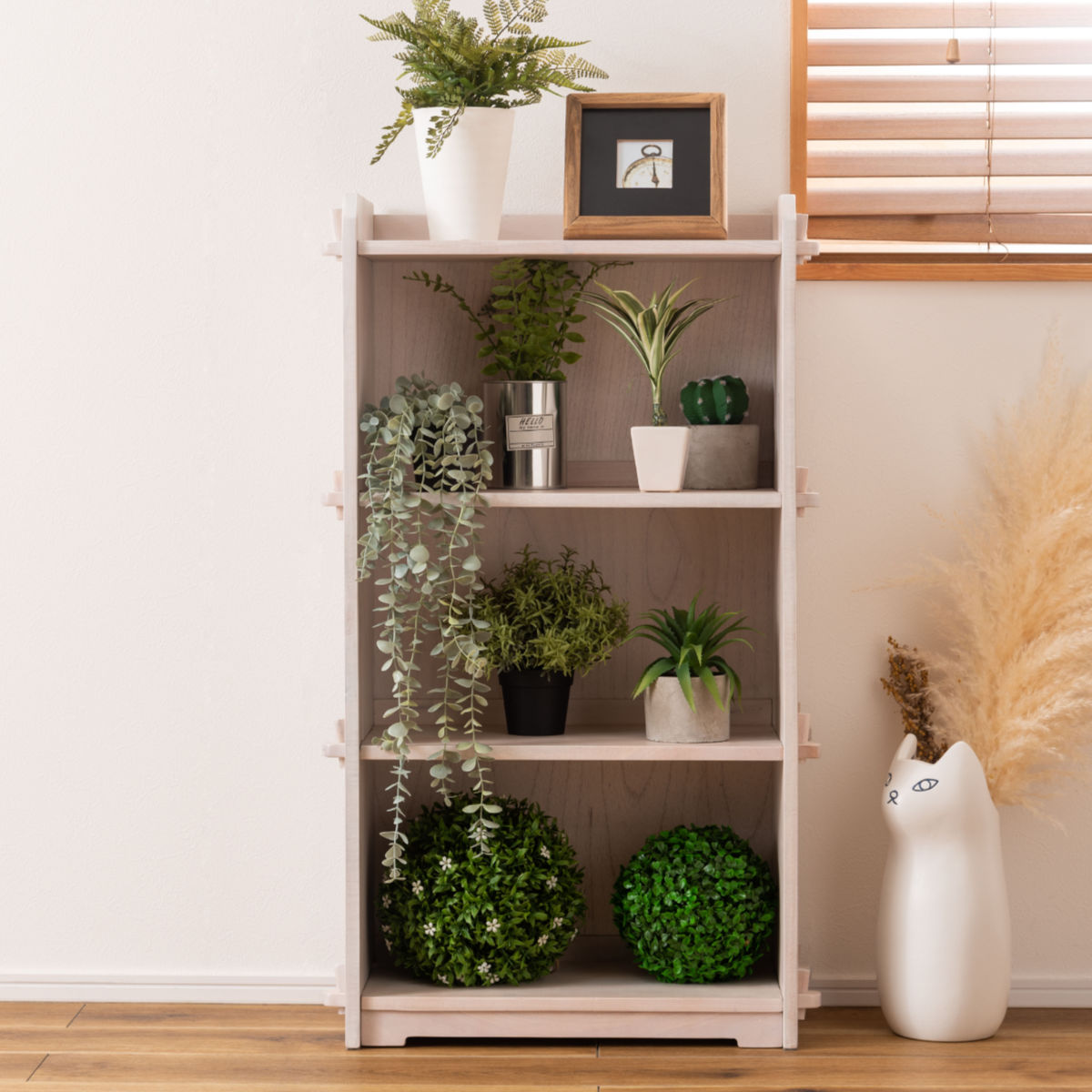 東谷 本棚 コンパクト 幅56cm 3段 天然木 簡単組立 （ ラック 工具不要