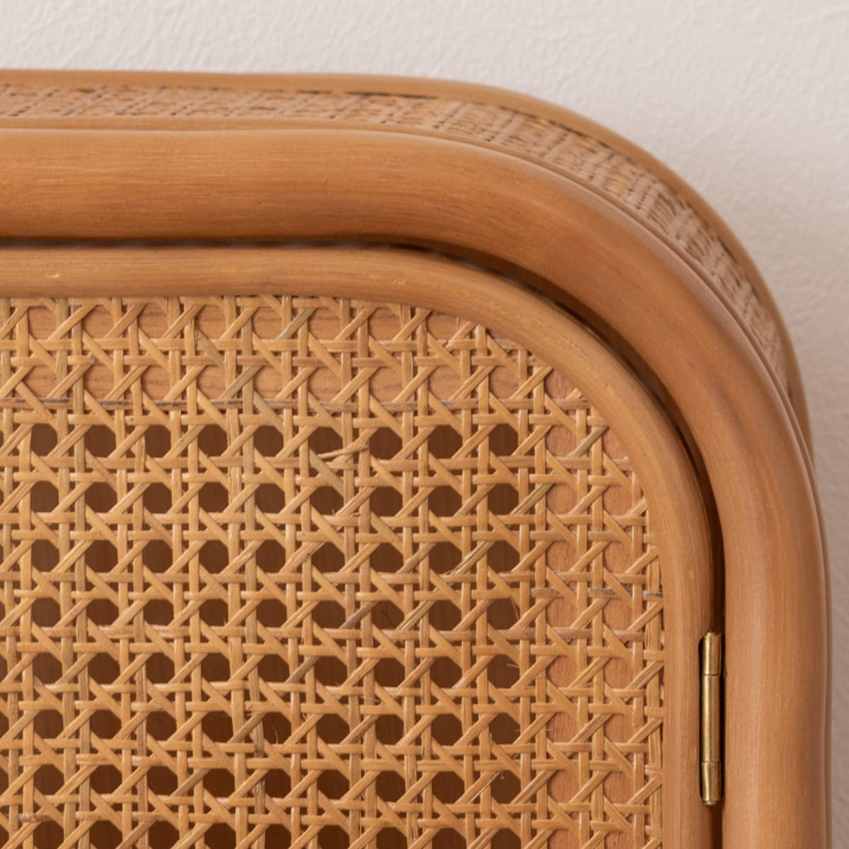 東谷 ラタン キャビネット 幅36cm 2段 かごめ編み （ 収納 棚 扉付き