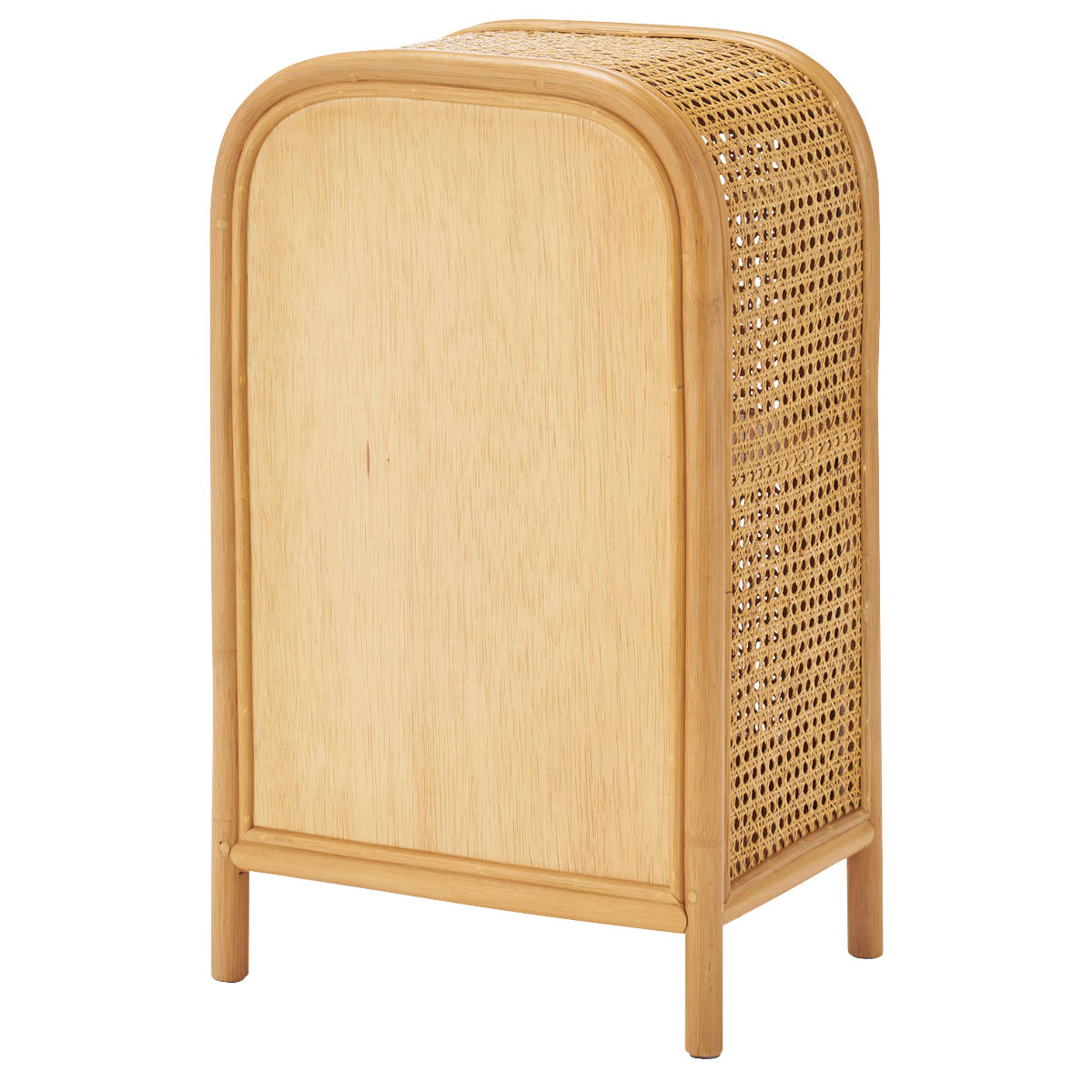 東谷 ラタン キャビネット 幅36cm 2段 かごめ編み （ 収納 棚 扉付き