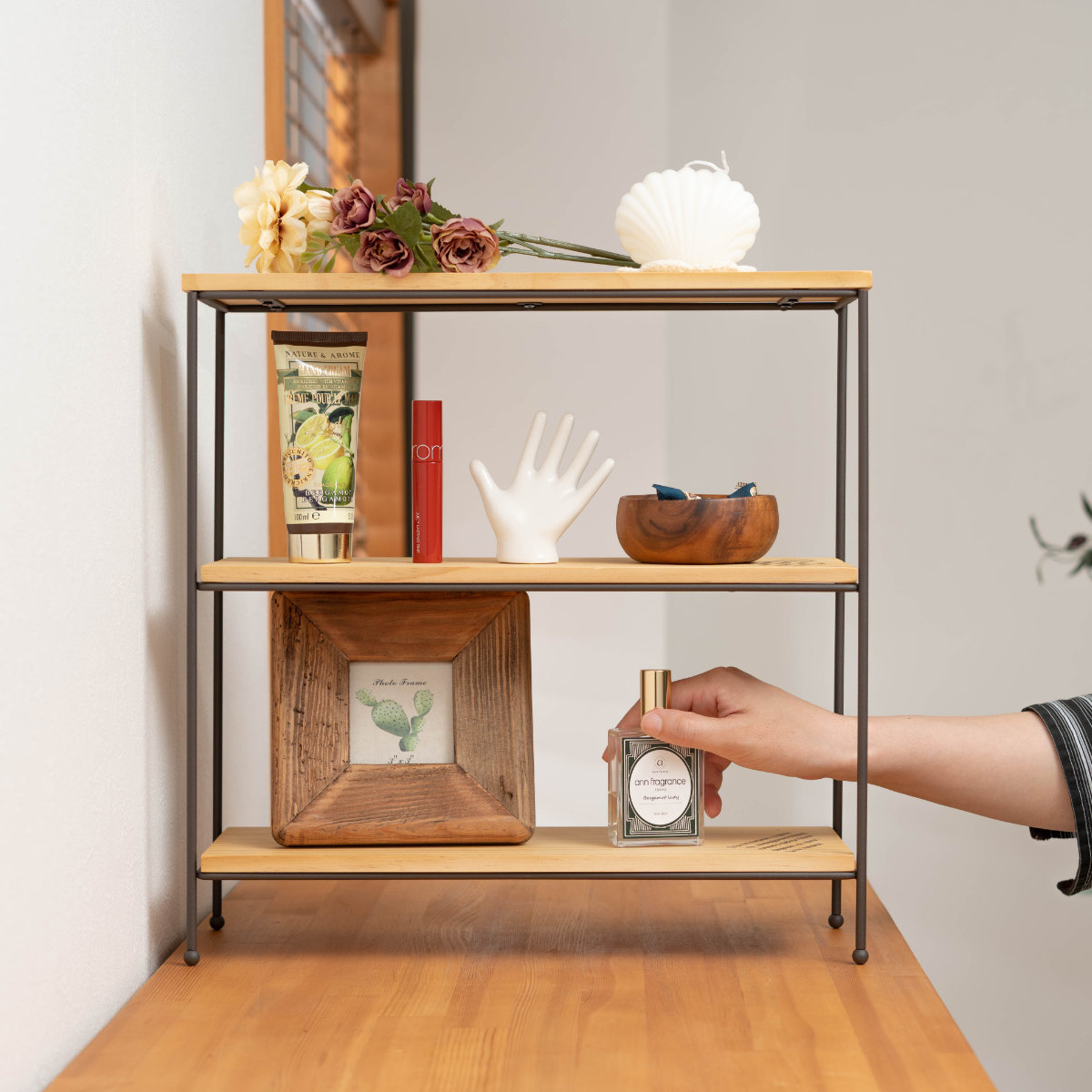 東谷 オープンラック 幅40cm 3段 パイン材 完成品 天然木 （ ラック 棚