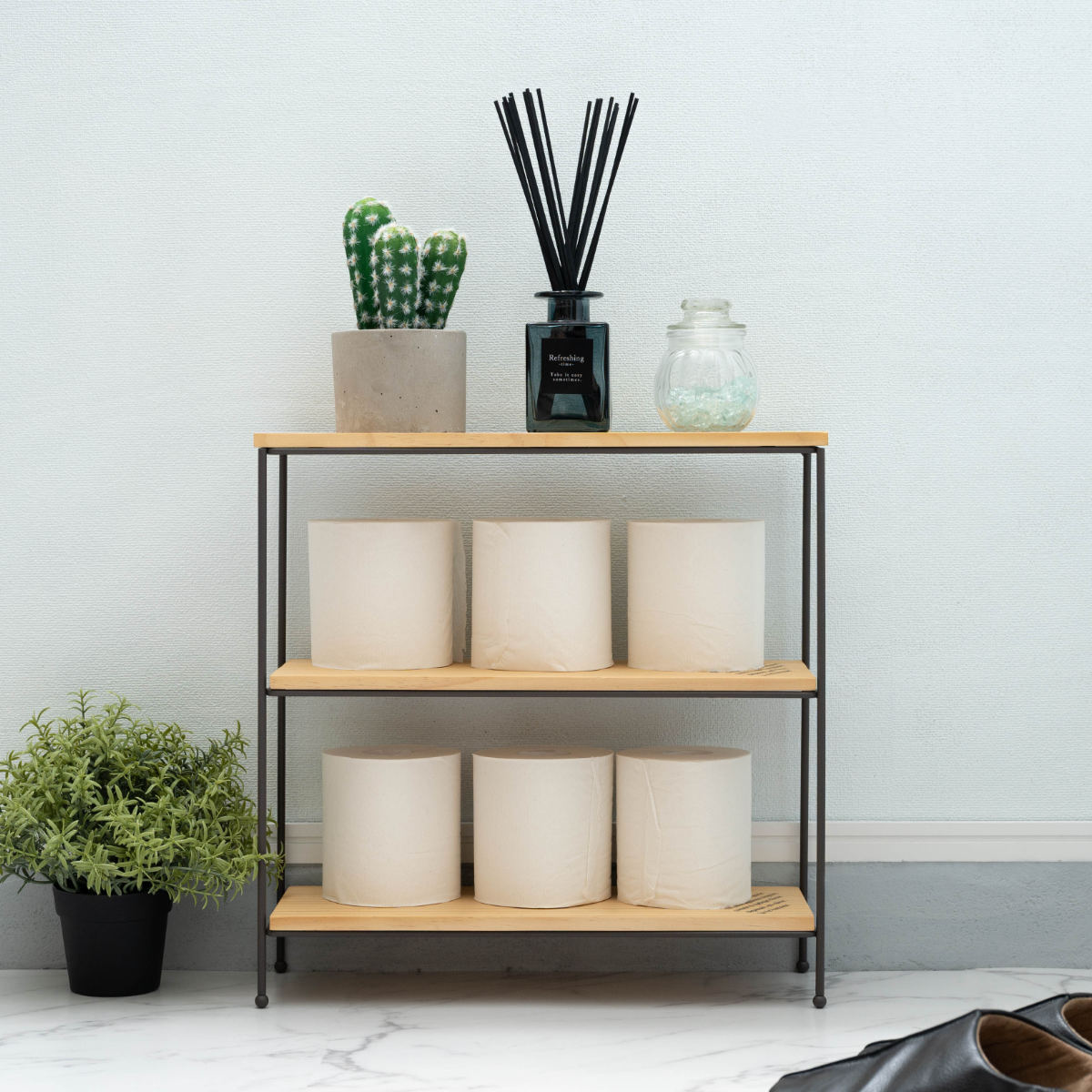 東谷 オープンラック 幅40cm 3段 パイン材 完成品 天然木 （ ラック 棚