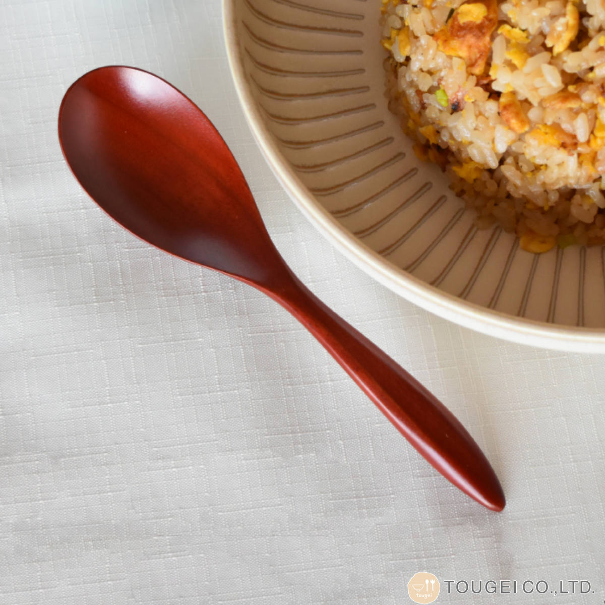 レンゲ 16cm 木製 漆塗り 黒漆 朱漆 （ 木製レンゲ れんげ 蓮華 木製