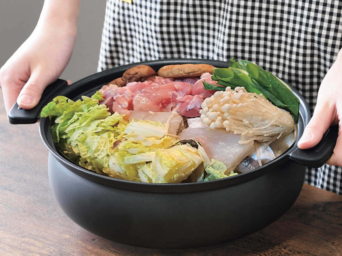 パール金属 卓上鍋 20cm IH対応 軽量 フッ素樹脂加工 （ ガス火対応