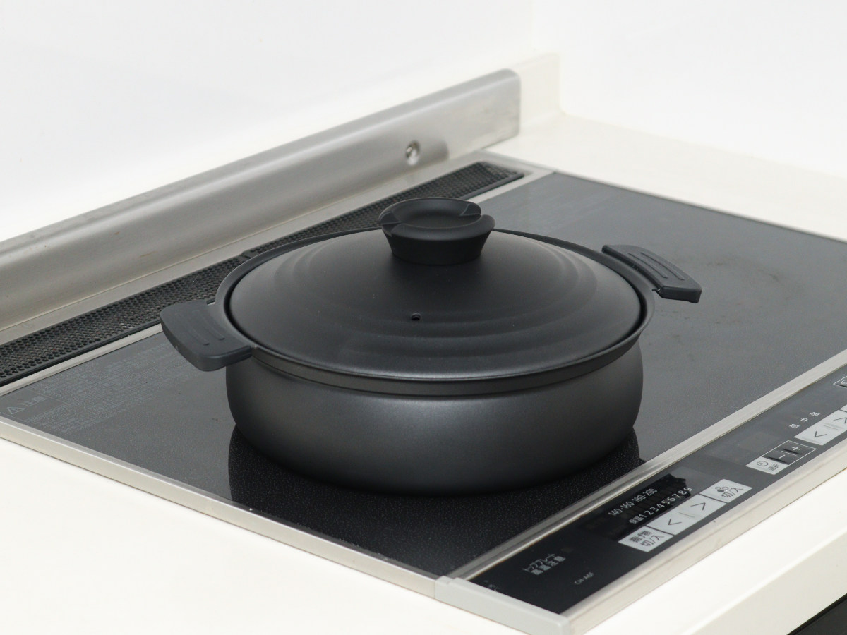 パール金属 卓上鍋 24cm IH対応 軽量 フッ素樹脂加工 （ ガス火対応