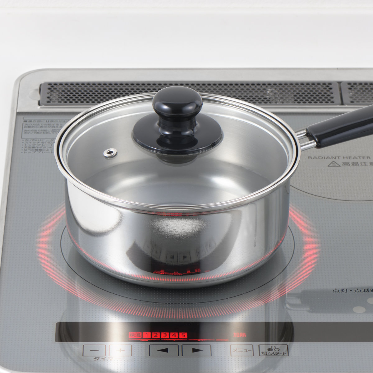 【新品未使用】ヨシノクラフト　片手鍋16㎝　IH.ガス対応 ヨシカワ 片手鍋 18cm IH対応 クックルックベーシック