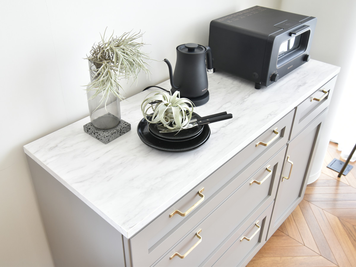 GART（ガルト） キッチンカウンター 幅120cm メラミン天板 完成品 日本