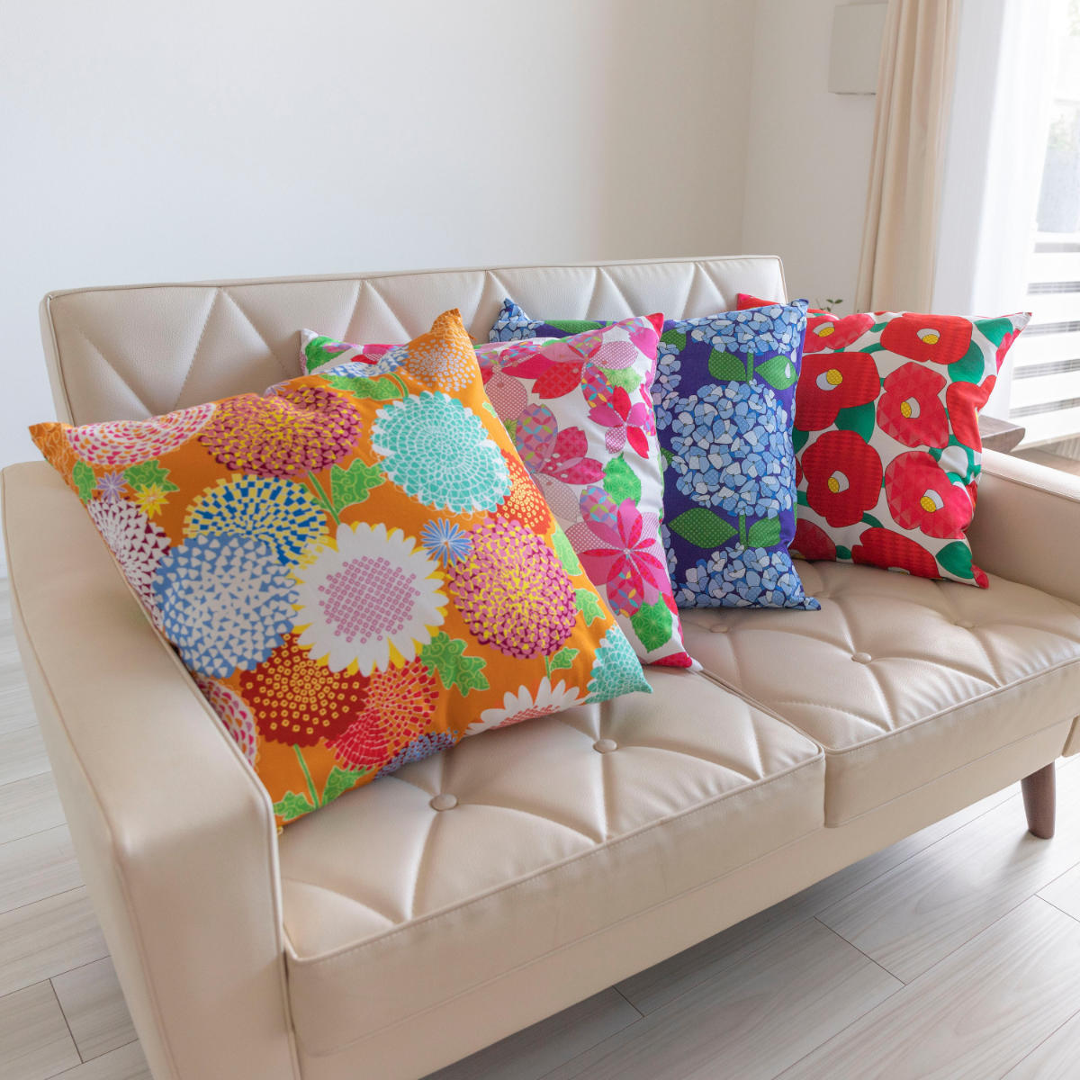 クッションカバー あそ美心 45×45cm （ クッション カバー 替えカバー