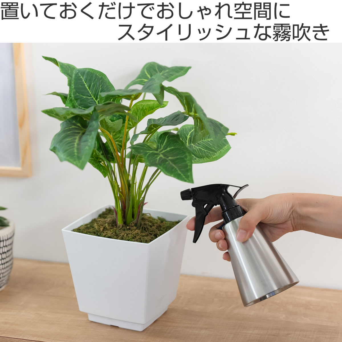 スプレー ミッテ 霧吹き （ ウォータースプレー 水 ステンレス ボトル