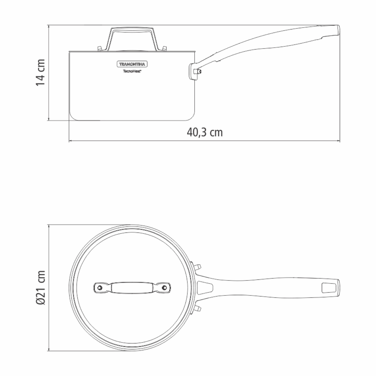 TRAMONTINA（トラモンティーナ） ソースパン 20cm IH対応 ステンレス製