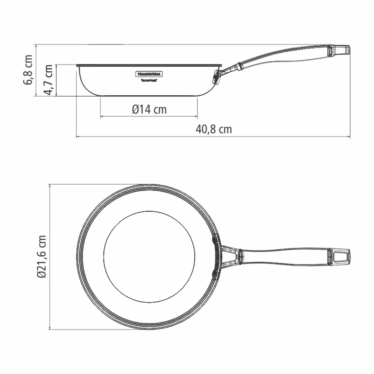TRAMONTINA（トラモンティーナ） フライパン 20cm IH対応 ステンレス製