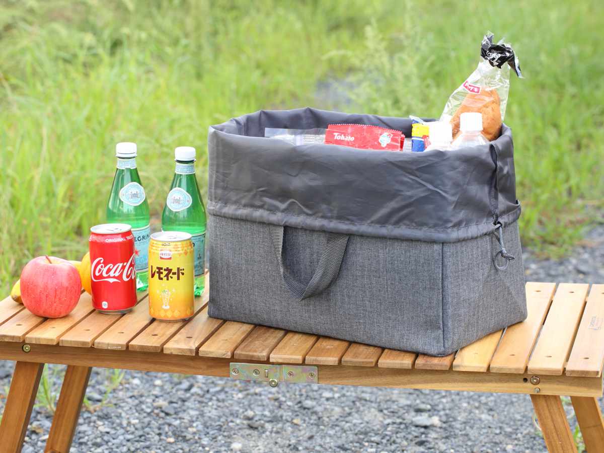 エコバッグ 保冷 18L レジカゴ inバッグ グレー （ 折り畳み マチ広