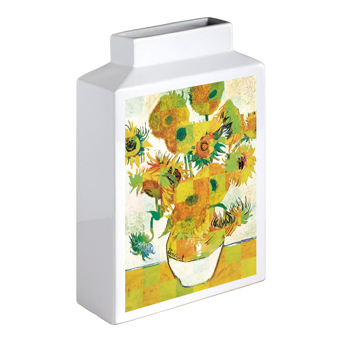 花瓶 名画モザイクアートシリーズ L 縦 （ フラワーベース 花びん 花器